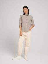 Melierte Hemdbluse - Frauen - cold beige melange Melierte Hemdbluse - Frauen - cold beige melange - 3 - TOM TAILOR