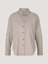 Melierte Hemdbluse - Frauen - cold beige melange Melierte Hemdbluse - Frauen - cold beige melange - 7 - TOM TAILOR