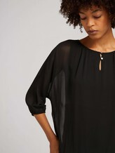 Loose Fit Chiffon Bluse - Frauen - deep black Loose Fit Chiffon Bluse - Frauen - deep black - 9 - TOM TAILOR
