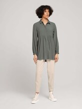 Lange Hemdbluse mit Raffungen - Frauen - dusty mid olive Lange Hemdbluse mit Raffungen - Frauen - dusty mid olive - 3 - TOM TAILOR