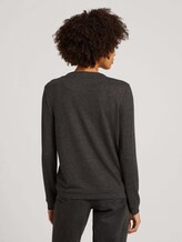 Fine cardigan with a V-neckline - Women - shady grey melange Fine cardigan with a V-neckline - Women - shady grey melange - 2 - TOM TAILOR