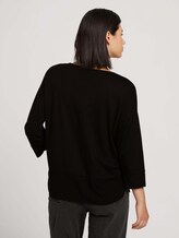 Shirt im Materialmix mit TENCEL™ Modal - Frauen - deep black Shirt im Materialmix mit TENCEL™ Modal - Frauen - deep black - 2 - TOM TAILOR