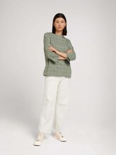 Sweatshirt mit Karomuster - Frauen - green jacquard check Sweatshirt mit Karomuster - Frauen - green jacquard check - 3 - TOM TAILOR