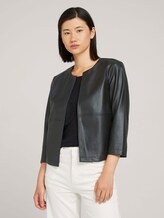 Kunstleder Blazer - Frauen - deep black Kunstleder Blazer - Frauen - deep black - 1 - TOM TAILOR