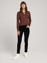 Langarmshirt mit Knotendetail - Frauen - earth brown Langarmshirt mit Knotendetail - Frauen - earth brown - 3 - TOM TAILOR