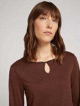 Langarmshirt mit Knotendetail - Frauen - earth brown Langarmshirt mit Knotendetail - Frauen - earth brown - 9 - TOM TAILOR