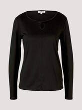 Langarmshirt mit Knotendetail - Frauen - deep black Langarmshirt mit Knotendetail - Frauen - deep black - 7 - TOM TAILOR