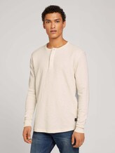 Langarmshirt mit Henleykragen - Männer - Soft Light Beige Langarmshirt mit Henleykragen - Männer - Soft Light Beige - 1 - TOM TAILOR Denim