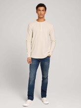 Langarmshirt mit Henleykragen - Männer - Soft Light Beige Langarmshirt mit Henleykragen - Männer - Soft Light Beige - 3 - TOM TAILOR Denim
