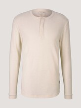 Langarmshirt mit Henleykragen - Männer - Soft Light Beige Langarmshirt mit Henleykragen - Männer - Soft Light Beige - 7 - TOM TAILOR Denim
