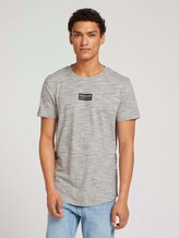 T-Shirt mit Logo-Print aus nachhaltiger Baumwolle - Männer - creme black space dye T-Shirt mit Logo-Print aus nachhaltiger Baumwolle - Männer - creme black space dye - 1 - TOM TAILOR Denim