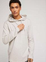 Hoodie mit Kapuze aus nachhaltiger Baumwolle - Männer - offwhite herringbone structure Hoodie mit Kapuze aus nachhaltiger Baumwolle - Männer - offwhite herringbone structure - 5 - TOM TAILOR Denim