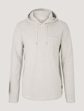 Hoodie mit Kapuze aus nachhaltiger Baumwolle - Männer - offwhite herringbone structure Hoodie mit Kapuze aus nachhaltiger Baumwolle - Männer - offwhite herringbone structure - 7 - TOM TAILOR Denim