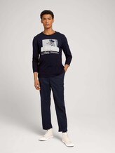 Print Langarmshirt mit nachhaltiger Baumwolle - Männer - Sky Captain Blue Print Langarmshirt mit nachhaltiger Baumwolle - Männer - Sky Captain Blue - 3 - TOM TAILOR Denim