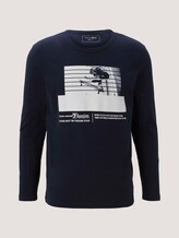 Print Langarmshirt mit nachhaltiger Baumwolle - Männer - Sky Captain Blue Print Langarmshirt mit nachhaltiger Baumwolle - Männer - Sky Captain Blue - 7 - TOM TAILOR Denim