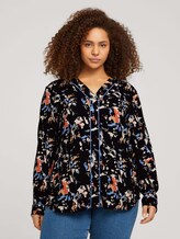 Plus - Bluse aus fließender Viskose - Frauen - abstract flower pattern Plus - Bluse aus fließender Viskose - Frauen - abstract flower pattern - 1 - My True Me