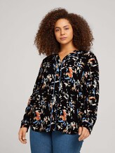 Plus - Bluse aus fließender Viskose - Frauen - abstract flower pattern Plus - Bluse aus fließender Viskose - Frauen - abstract flower pattern - 5 - My True Me