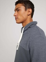 strukturierter Hoodie - Männer - blueish grey melange strukturierter Hoodie - Männer - blueish grey melange - 10 - TOM TAILOR Denim