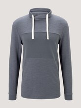 strukturierter Hoodie - Männer - blueish grey melange strukturierter Hoodie - Männer - blueish grey melange - 7 - TOM TAILOR Denim