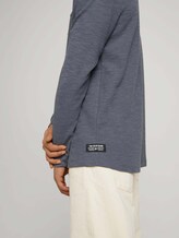 strukturierter Hoodie - Männer - blueish grey melange strukturierter Hoodie - Männer - blueish grey melange - 9 - TOM TAILOR Denim