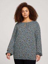 Plus - Gemusterte Ballonbluse - Frauen - mint floe design Plus - Gemusterte Ballonbluse - Frauen - mint floe design - 1 - My True Me