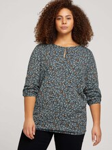Plus - Gemusterte Ballonbluse - Frauen - mint floe design Plus - Gemusterte Ballonbluse - Frauen - mint floe design - 5 - My True Me
