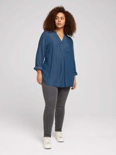 Plus - Bluse aus TENCEL™ Lyocell - Frauen - Blue Denim Plus - Bluse aus TENCEL™ Lyocell - Frauen - Blue Denim - 3 - My True Me