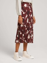 Midi pleated skirt with a pattern - Women - organic abstract print Midi pleated skirt with a pattern - Women - organic abstract print - 1 - Mine to five