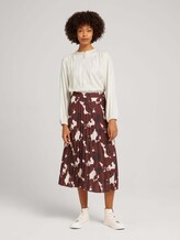 Midi pleated skirt with a pattern - Women - organic abstract print Midi pleated skirt with a pattern - Women - organic abstract print - 3 - Mine to five