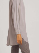 Lange Bluse mit verdeckter Knopfleiste - Frauen - cold beige Lange Bluse mit verdeckter Knopfleiste - Frauen - cold beige - 10 - Mine to five