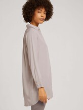 Lange Bluse mit verdeckter Knopfleiste - Frauen - cold beige Lange Bluse mit verdeckter Knopfleiste - Frauen - cold beige - 5 - Mine to five