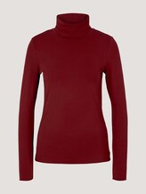 Rollkragenshirt mit Modal - Frauen - burned cordovan red Rollkragenshirt mit Modal - Frauen - burned cordovan red - 7 - Mine to five