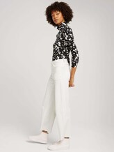 Rollkragenshirt mit Modal - Frauen - black beige flower design Rollkragenshirt mit Modal - Frauen - black beige flower design - 3 - Mine to five