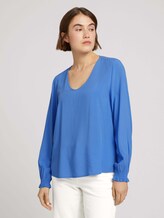 Bluse mit LENZING™ ECOVERO™ - Frauen - sicilian blue Bluse mit LENZING™ ECOVERO™ - Frauen - sicilian blue - 1 - TOM TAILOR Denim