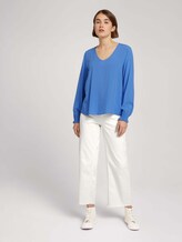 Bluse mit LENZING™ ECOVERO™ - Frauen - sicilian blue Bluse mit LENZING™ ECOVERO™ - Frauen - sicilian blue - 3 - TOM TAILOR Denim