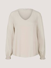 Blouse with LENZING™ ECOVERO™ - Women - cold beige Blouse with LENZING™ ECOVERO™ - Women - cold beige - 7 - TOM TAILOR Denim