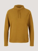 Kordelzug Pullover mit Bio-Baumwolle - Frauen - khaki olive Kordelzug Pullover mit Bio-Baumwolle - Frauen - khaki olive - 7 - TOM TAILOR