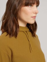 Kordelzug Pullover mit Bio-Baumwolle - Frauen - khaki olive Kordelzug Pullover mit Bio-Baumwolle - Frauen - khaki olive - 9 - TOM TAILOR
