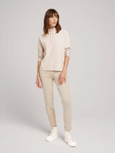 Kordelzug Pullover mit Bio-Baumwolle - Frauen - cold beige Kordelzug Pullover mit Bio-Baumwolle - Frauen - cold beige - 3 - TOM TAILOR