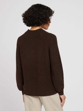 Stehkragen Pullover mit Raglanärmeln - Frauen - java dark brown melange Stehkragen Pullover mit Raglanärmeln - Frauen - java dark brown melange - 2 - TOM TAILOR