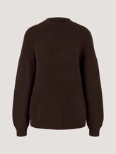 Stehkragen Pullover mit Raglanärmeln - Frauen - java dark brown melange Stehkragen Pullover mit Raglanärmeln - Frauen - java dark brown melange - 7 - TOM TAILOR