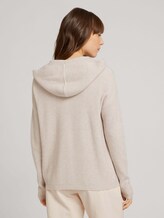 Strickjacke mit Kapuze - Frauen - cold beige melange Strickjacke mit Kapuze - Frauen - cold beige melange - 2 - TOM TAILOR