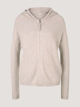 Strickjacke mit Kapuze - Frauen - cold beige melange Strickjacke mit Kapuze - Frauen - cold beige melange - 7 - TOM TAILOR