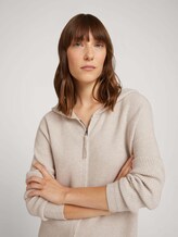 Strickjacke mit Kapuze - Frauen - cold beige melange Strickjacke mit Kapuze - Frauen - cold beige melange - 9 - TOM TAILOR