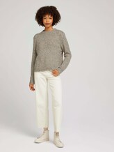 Melierter Pullover mit recyceltem Polyester - Frauen - cold beige melange Melierter Pullover mit recyceltem Polyester - Frauen - cold beige melange - 3 - TOM TAILOR