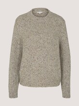 Melierter Pullover mit recyceltem Polyester - Frauen - cold beige melange Melierter Pullover mit recyceltem Polyester - Frauen - cold beige melange - 7 - TOM TAILOR