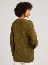 Melierter Cardigan mit recyceltem Polyester - Frauen - khaki olive melange Melierter Cardigan mit recyceltem Polyester - Frauen - khaki olive melange - 2 - TOM TAILOR