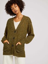 Melierter Cardigan mit recyceltem Polyester - Frauen - khaki olive melange Melierter Cardigan mit recyceltem Polyester - Frauen - khaki olive melange - 5 - TOM TAILOR