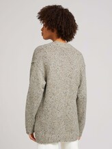 Melierter Cardigan mit recyceltem Polyester - Frauen - cold beige melange Melierter Cardigan mit recyceltem Polyester - Frauen - cold beige melange - 2 - TOM TAILOR