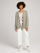 Melierter Cardigan mit recyceltem Polyester - Frauen - cold beige melange Melierter Cardigan mit recyceltem Polyester - Frauen - cold beige melange - 3 - TOM TAILOR